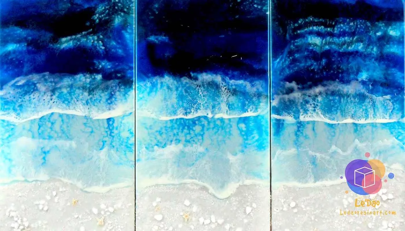 Tranh Resin 3D bãi biển