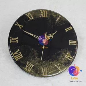 Nội Thất Sáng Tạo với Epoxy Resin Art 37 Đồng hồ Resin Golden 18K D18K01